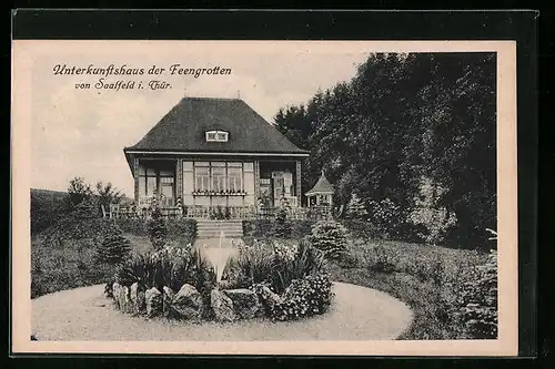 AK Saalfeld i. Thür., Unterkunftshaus der Feengrotten