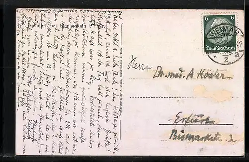 AK Blankenhain-Egendorf i. Thür., Ortspartie