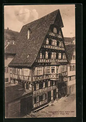 AK Calw, Altdeutsches Haus, Bes. Hugo Rau