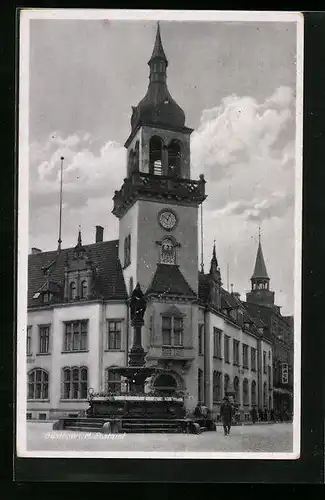 AK Güstrow i. M., Das Postamt mit Turm