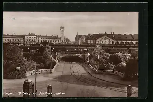 AK Erfurt, Bahnhof und Brücke