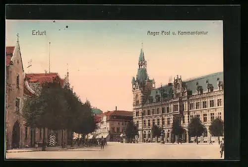 AK Erfurt, Anger, Post, Kommandantur