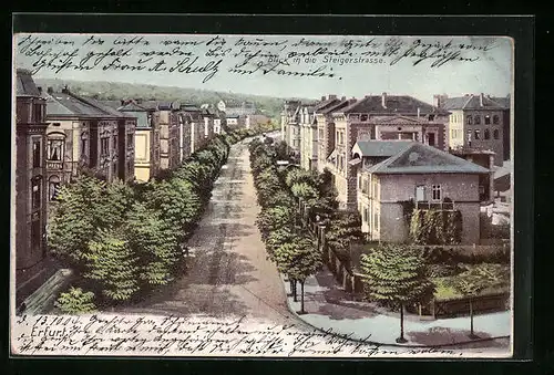 AK Erfurt, Blick in die Steigerstrasse