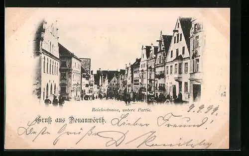 AK Donauwörth, Reichsstrasse, untere Partie