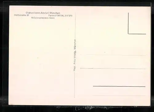 AK München, Diakonissen-Anstalt, Hessstrasse 22, Wöchnerinnen-Heim