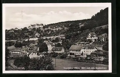 AK Neuenbürg /Württ., Blick nach dem Krankenhaus