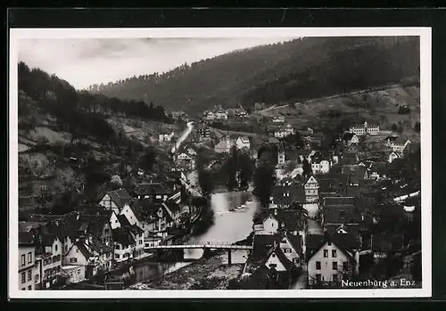 AK Neuenbürg a. Enz, Ortsansicht aus der Vogelschau