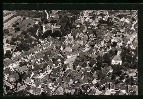 AK Stein b. Pforzheim, Fliegeraufnahme des Ortes