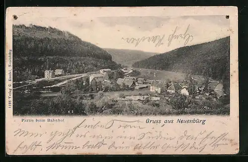 AK Neuenbürg, Partie beim Bahnhof