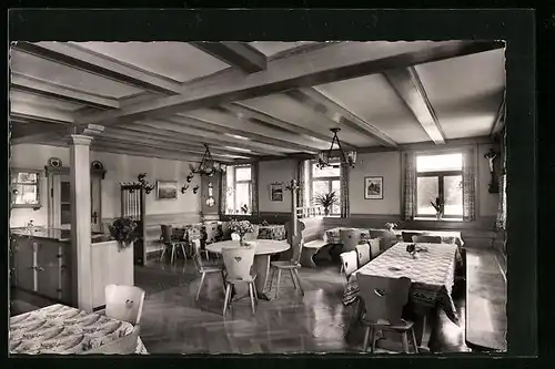 AK Vöhrenbach, Gasthof-Pension Friedrichshöhe, Innenansicht