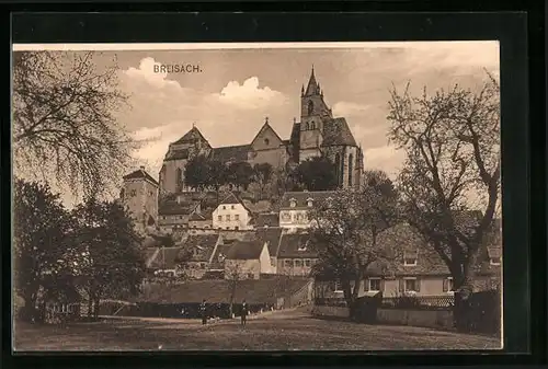 AK Breisach, Ortsansicht mit Blick zur Kirche