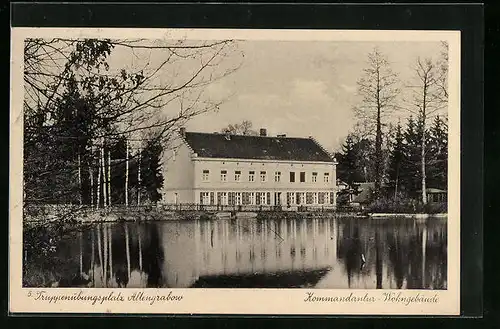 AK Altengrabow, Kommandanten-Wohngebäude am Wasser