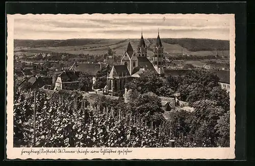 AK Freyburg /Unstrut, St. Annen-Kirche vom Schlüfter aus