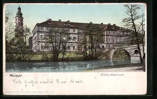 AK Weimar, Schloss, Wasserseite