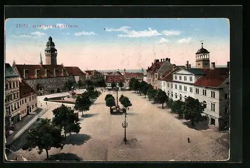 AK Zeitz, Altmarkt und Rathaus