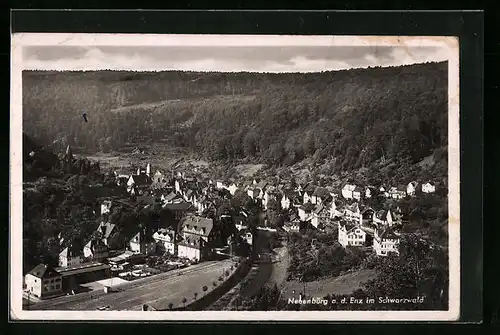 AK Neuenbürg /Enz, Ortsansicht aus der Vogelschau