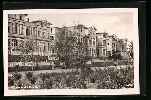 AK Zinnowitz, Hotel Seeblick mit Strasse