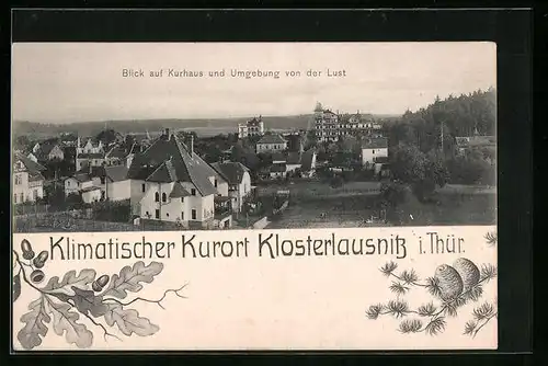AK Klosterlausnitz, Blick auf Kurhaus und Umgebung von der Lust