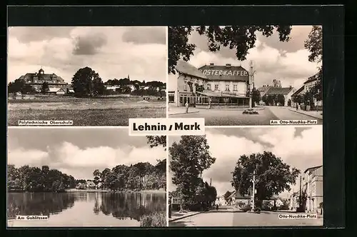 AK Lehnin /Mark, Polytechnische Oberschule, Otto-Nuschke-Platz, Gohlitzsee