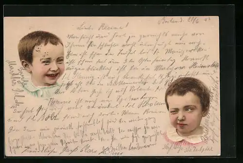 AK Lächelnde Gesichter von Kindern