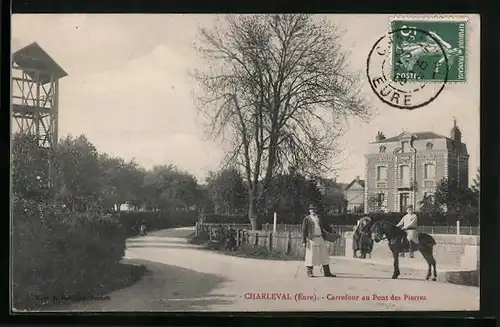 AK Charleval, Carrefour au Pont des Pierres