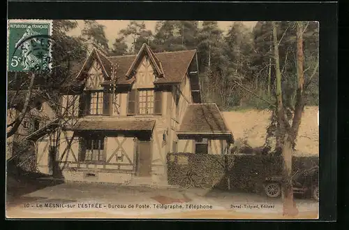 AK Le Mesnil-sur l'Estrée, Bureau de Poste, Télégraphe, Téléphone