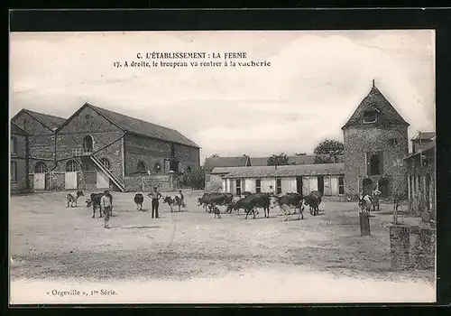 AK Orgeville, La ferme, Le troupeau va rentrer à la vacherie