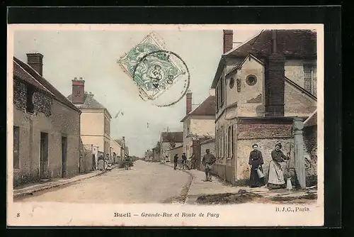 AK Bueil, Grande-Rue et Route de Pacy