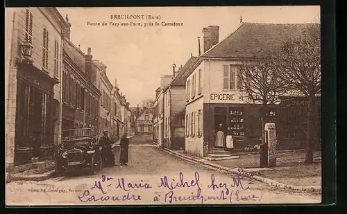 AK Breuilpont, Route de Pacy-sur-Eure, près le Carrefour