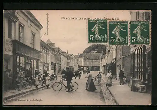 AK Ivry-la-Bataille, Vue prise Grand Rue