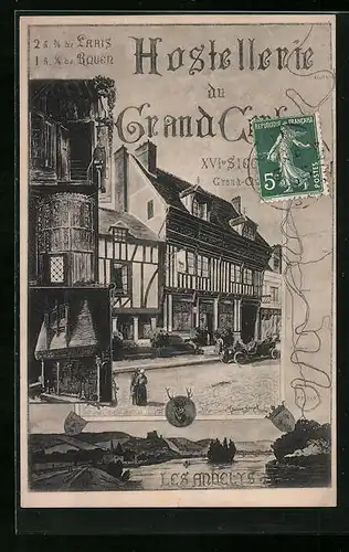 AK Les Andelys, Hostillerie du Grand Cerf