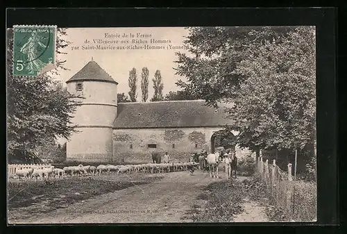 AK Saint-Maurice-aux-Riches-Hommes, Entrée de la Ferme