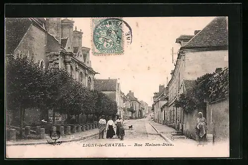 AK Ligny-le-Chatel, Rue Maison-Dieu