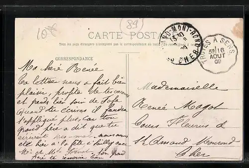 AK Villeneuve l`Archevêque, Route de Bagneaux