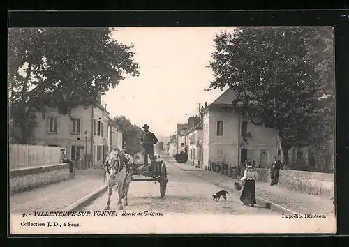 AK Villeneuve-sur-Yonne, Route de Joigny