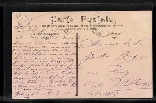 AK Villecien, Route de Paris