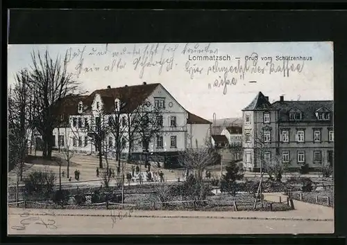 AK Lommatzsch, Gasthof Schützenhaus