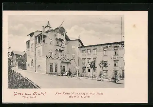 AK Oberhof /Thür. Wald, Hotel Kaiser Wilhelmburg v. Wilh. Mund