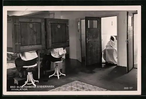 AK Bad Gleichenberg, Kurgäste bei der Inhalation