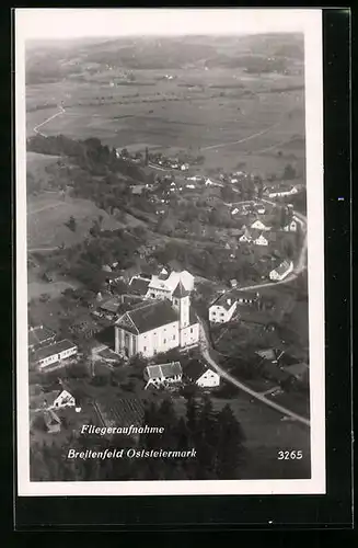 AK Breitenfeld, Fliegeraufnahme mit Kirche