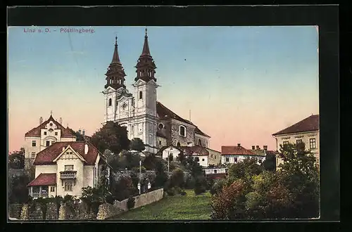 AK Linz a. d. Donau, Kirche auf dem Pöstlingberg