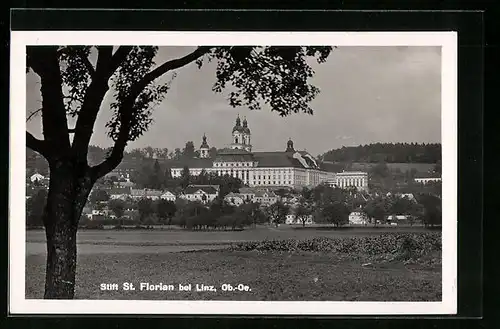 AK Linz a. d. Donau, Blick zum Stift St. Florian