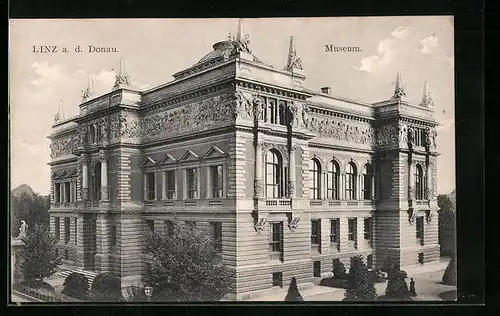 AK Linz a. d. Donau, Ansicht des Museums
