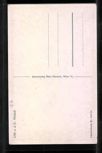 AK Linz a. D., Strassenpartie in der Altstadt