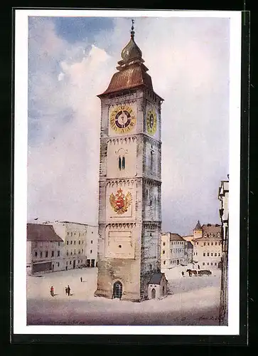 Künstler-AK Enns, Stadtturm von 1564