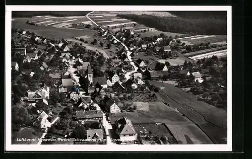 AK Neuweiler /Schwarzwald, Fliegeraufnahme des Dorfes