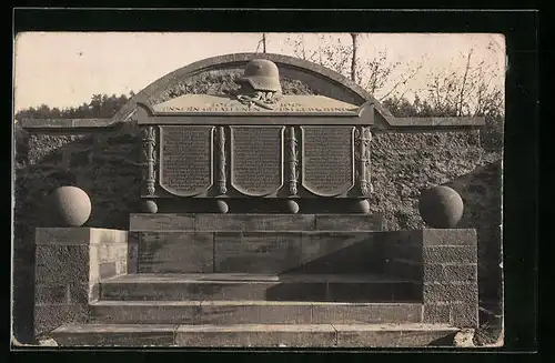 Foto-AK Althengstett, Kriegerdenkmal, 1922