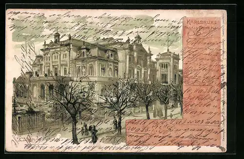 Künstler-AK Carl Münch: Karlsruhe, Palais Prinz Max