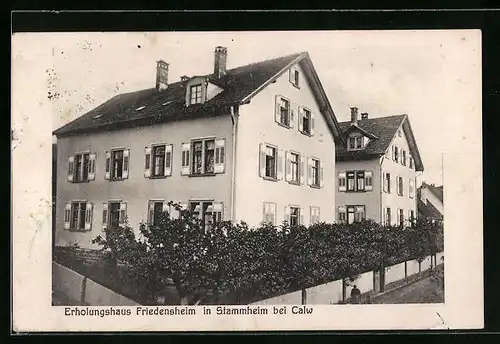 AK Stammheim /Kr. Calw, Erholungshaus Friedensheim aus der Vogelschau