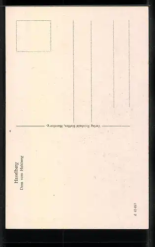 Künstler-AK Havelberg, Dom vom Hohlweg